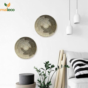 Décoration murale en jonc de mer fabriqué à la main au Vietnam Art mural suspendu tissé pour les mariages et la décoration intérieure - Product Image 3