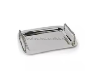 Plateau de service design Plateau de service décoratif en aluminium pour événement Poignée en forme de cerf très exigeante - Product Image 2