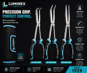 LUMINEX IMPEX LUB=113 <b>Long</b> <b>Nose</b> Stainless Steel Lightweight Jewelry Making Polishing Pliers - Product Image 1