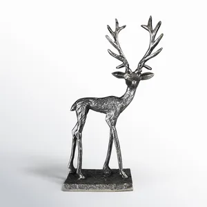 Contemporary Iron Sculpture Handmade Elegant Luxury Home DecorGold-Plated Lead Deer Figurine Casting Animal Sculpture Home Decor - Product Image 2