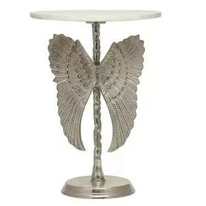 Table d'appoint contemporaine Art Déco en aluminium, finition dorée artistique, couleur et taille personnalisées, décoration de salon, cadeau Diwali - Product Image 6