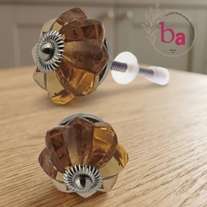 Beads Art Crystal Melon Cabinet Knobs Modern Kitchen Drawer Handles Eco-Friendly Easy Installation - Product Image 1