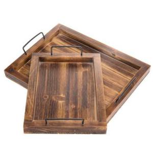 Elegante Bandeja de Madera Grabada para Servir Copas de Champán con Asas, Multifuncional, Apta para Lavavajillas, Bandejas Decorativas para Restaurante - Product Image 2