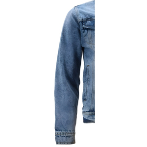 Chaqueta Vaquera Casual Vintage para Hombre, Ecológica, Transpirable, Lavable, Corte Ajustado, Lavado a la Piedra, en Poliéster/Algodón, para Invierno - Product Image 3