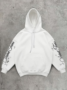 Sweat-shirt à capuche gothique pour hommes grande taille, imprimé au dos, manches longues, streetwear, logo personnalisé - Product Image 4