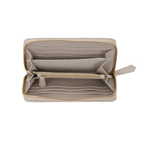 Luxury Suede Leather Womens Long Large Capacity Wristlet <b>Clutch</b> <b>Bag</b> Eco-Friendly Linen Lining <b>Vintage</b> Double Zipper Wholesale - Product Image 2