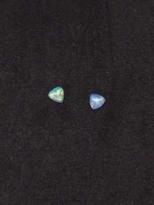 Natural Ethiopian Rainbow Opal 4MM Trillion Cut Best Quality Gemstone for Jewelry Making - Product Image 3