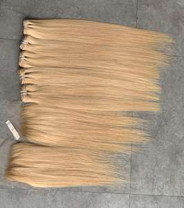 Virgin Blonde Silky Straight 100% Máquina de cabello blanqueado vietnamita Trama de un solo donante Proveedor de Vietnam Extensiones de cabello humano alto - Product Image 1