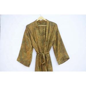 Nouveauté Robe Kimono Vêtements de nuit en soie Robe de chambre Vêtements de plage Bikini Couvrir Robes Robe Maxi - Product Image 4