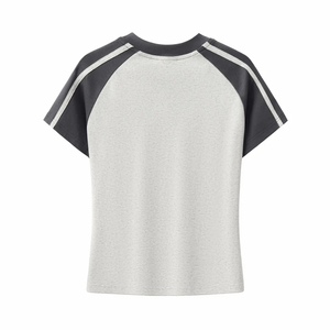 Camiseta de Algodón 100% al por Mayor, 260 Gramos, Cuello Redondo, Manga Corta, Diseño Personalizado, Color Sólido, Estilo Moderno - Product Image 2