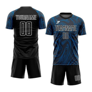 College Style Soccer Uniform Men Youth Breathable <b>Polyester</b> Custom Jersey Team Color Number Name OEM Wholesale - Product Image 1