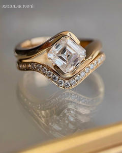 IGI/GIA Lab Grown Vintage 14K oro blanco boda/anillo de compromiso Unisex corte diamante para fiesta de aniversario regalo pera corte diamante - Product Image 2