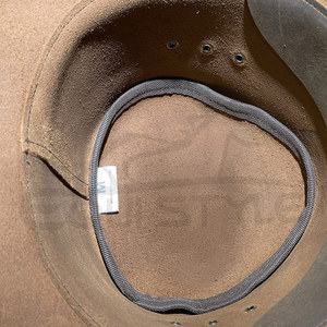 Bulk Crazy Horse Leather Cowboy <b>Hats</b> Braided <b>Band</b> Factory Price Brown Western <b>Hats</b> Wholesale Distributors Private Label - Product Image 6