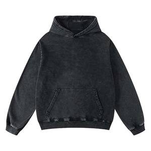 <b>Men</b>’s Acid Wash Hoodie Polyester Cotton Blend Pullover <b>Sweatshirt</b> Custom Logo Streetwear <b>Hoodies</b> Oversized Vintage Washed - Product Image 1