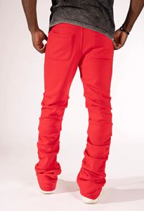 Pantalones de Hombre Estilo Vintage, Corte Holgado, Cintura Media, Diseño con Estampado y Decoración, Pantalones de Algodón Lavado para Hombre - Product Image 4