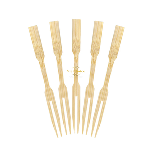 Eco Friendly Bamboo <b>Mini</b> Fork Natural Appetizer Fork for Party and Wholesale Supply - Product Image 6