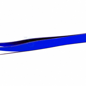 Pince à épiler professionnelle bleue angulaire à pointe fine en acier inoxydable pour extensions de cils volume – Outil de salon de beauté - Product Image 2