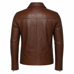Veste en cuir de haute qualité pour hommes, très élégante et stylée - Product Image 4
