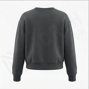 Precio de fábrica Logotipo personalizado Algodón Grueso Recortado Sudadera con capucha Tamaño con estampado en relieve Sudadera con capucha de gran tamaño Diseño Algodón al por mayor - Product Image 3