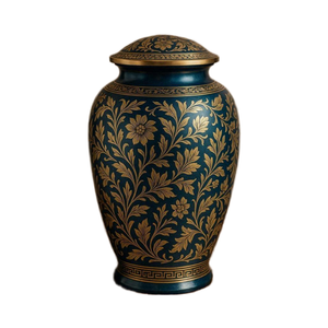 Urnas de Cremación de Latón para Cenizas, Estilo Art Deco, Hechas a Mano, Capacidad de 1-2L, Impresión Personalizada, Suministros Funerarios para Cenizas Enterradas - Product Image 1