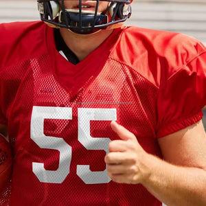 OEM personalizado sublimado de poliéster de los hombres de fútbol americano de calidad de malla práctica atlética camiseta uniformes de fútbol americano - Product Image 5