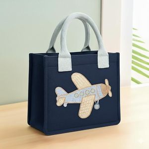 Cute Cartoon Kids Softback <b>School</b> <b>Backpack</b> Tote Bag Cotton Canvas Curved Shoulder Straps Detachable Strap Zipper Pocket Washable - Product Image 2