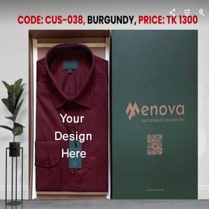 เสื้อเชิ้ตผ้าคอตตอนแนวธุรกิจสำหรับผู้ชายผ้าฝ้าย100% แขนยาวสำหรับฤดูใบไม้ร่วง - Product Image 3