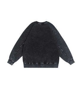 เสื้อสเวตเตอร์ไหมพรมเฟรนช์เทอร์รี่เนื้อหนาแบบสั่งทำพิเศษสำหรับผู้ชาย OEM 2026 พร้อมโลโก้  ทรงโอเวอร์ไซส์ ไหล่ตก  สำหรับฤดูใบไม้ร่วง  แบบยูนิเซ็กส์ - Product Image 6