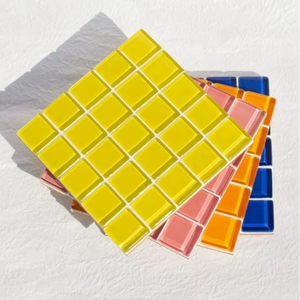 Juego de Posavasos de Mosaico Hechos a Mano TCE, Vajilla Decorativa Premium, Posavasos Resistentes al Calor para Hogar, Oficina, Regalo y Suministro al por Mayor - Product Image 1