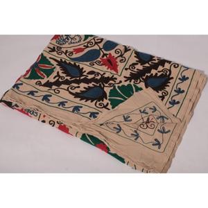 Handmade Eco-Friendly Washable Kantha Suzani <b>Quilt</b> Vintage Cotton Floral Embroidery Boho Bedspread <b>Throw</b> Blanket Bedding - Product Image 5