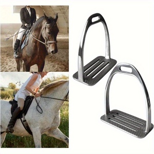 Estribos Duraderos para Montar a Caballo, Resistentes al Óxido, de Acero, Antideslizantes, con Reposapiés Anchos, Equipo Ecuestre para Exteriores - Product Image 6