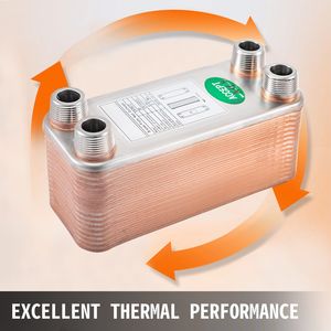 Scambiatore di calore a piastre brasate 30 piastre 3x7.5 pollici 316L 3/4 pollici MPT Nuovo B12 30 per raffreddamento birra e mosto idraulico - Product Image 2