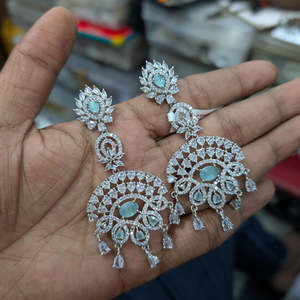 ต่างหูห้อยชุบเงิน - Product Image 1