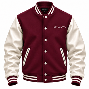 Chaqueta Universitaria de Cuero con Mangas de Cuero, Chaqueta de Béisbol Letterman de Invierno, Chaqueta Universitaria con Logotipo Personalizado, Chaqueta Bomber de Moda de Alta Calidad para Hombre - Product Image 6