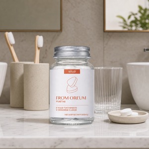 [FROM OREUM] Pasta de Dientes Sólida Ecológica para Huéspedes de Hotel, Blanqueadora, con Sabor a Mandarina de Jeju, 60 Tabletas para Baño de Huéspedes - Product Image 4