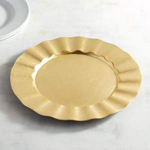 Platos Base de Latón para Platos de Cena, Decoración Elegante para Bodas y Tamaño Personalizado a Precio Económico - Product Image 1