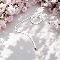 Collier chaîne à maillons minimaliste de luxe, coupe brillante, en argent sterling 925 plaqué argent, moissanite certifiée IGI, pour homme et femme