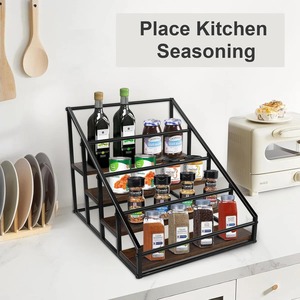 Multi Tier Organizer <b>Storage</b> <b>Rack</b> Useful In Bar Area For Bottles Glasses And Mixers Also Suitable for <b>Kitchen</b> Pantry From India - Product Image 4