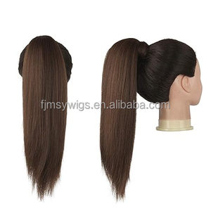 Coda di cavallo dritta estensione naturale lunghe code di cavallo avvolgono la <span class=keywords><strong>Clip</strong></span> in coda di cavallo pezzo capelli sintetici - Product Image 5