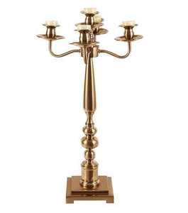 Candélabre au design attrayant, porte-bougie en métal, design classique, finition brillante, support de bougie, candélabre de table - Product Image 1