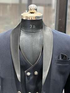 <span class=keywords><strong>Traje</strong></span> de Esmoquin Negro de Lujo para <span class=keywords><strong>Hombre</strong></span>, Excelente Calidad, Solapa Tipo Chal, para Novio, Boda, Fiesta, Disponible para Venta al Por Mayor - Product Image 2