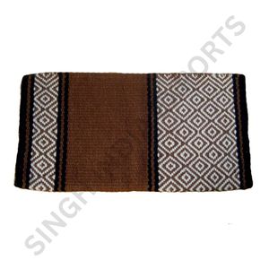 Manta de lana de Nueva Zelanda para silla de montar, almohadilla para caballo estilo western, absorbente de impactos, contorneada, transpirable, duradera, con forro polar, OEM - Product Image 2