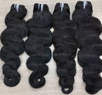 Lot de Cheveux Humains Remy 100g, Vierge Naturel Brut, Ondulation Naturelle, Pré-épilé, Double Trame Faite à la Machine, Cheveux Humains