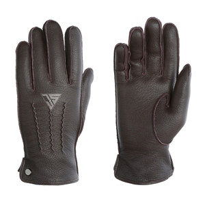 Gants en cuir de vache véritable pour hommes, mitaines pour écran tactile, chauds et épais, résistants au froid, doublure intérieure en laine cachemire - Product Image 1