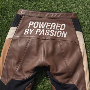 Pantalon en cuir pour moto, pantalon de course sur route et de motard, unisexe, taille boutonnée avec poche, pantalon en cuir pour moto unisexe - Product Image 5