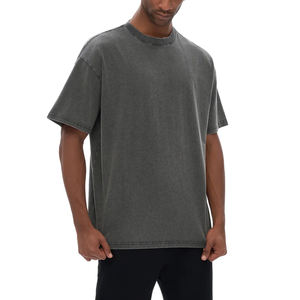 Camisetas Oversize de Corte Holgado con Logo Personalizado, de Alta Calidad, Estilo Vintage con Lavado Ácido, para Gimnasio y Fitness, para Hombre - Product Image 5