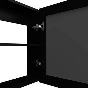 Armadietto da Bagno Nero con Specchio Integrato - Product Image 5