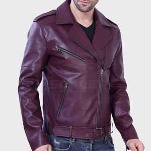 Chaqueta de Cuero Genuino para Hombre, Estilo Casual para el Día a Día, Forro Cálido, Cierre Completo con Cremallera Frontal, Resistente al Viento, Transpirable, Corte Regular - Product Image 4