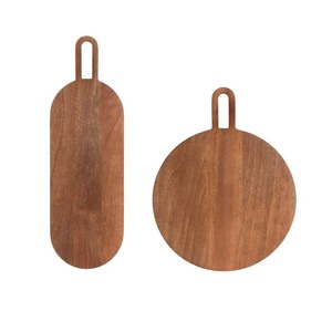 Planche à découper rectangulaire en bois d'acacia avec poignée, durable, écologique, multifonctionnelle, ustensile de cuisine, décoration d'intérieur, prix d'usine en gros - Product Image 1