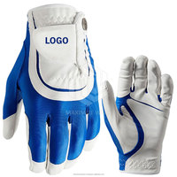 Gants de golf pour hommes en cuir Cabretta de haute qualité, sportifs, en PU, avec logo personnalisé, OEM, marque personnalisée, ODM, antidérapants, couleur personnalisée